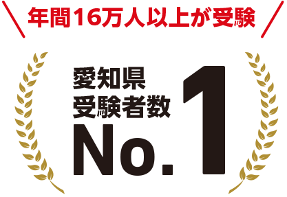 年間16万人以上が受験 2021年度愛知県受験者数No.1